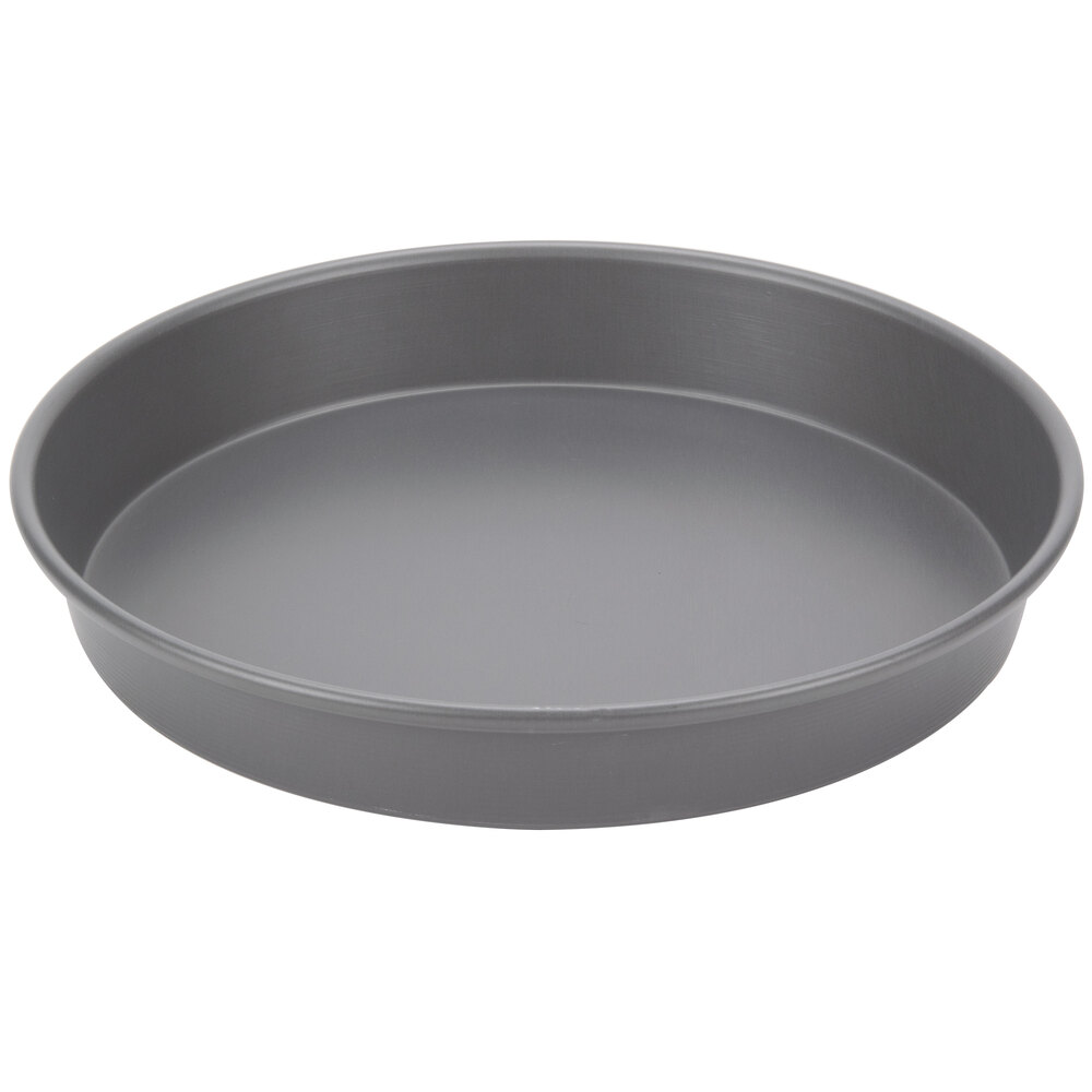 American Metalcraft HC90121.5 12" x 1 1/2" Hard Coat Anodized Aluminum Tapered / Nesting Pizza Pan