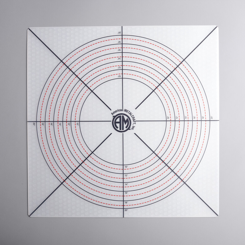 American Metalcraft MPNS 22" x 22" x 1/8" Flexible Polypropylene Pizza Slice Cutting Guide, 4/8 Slice
