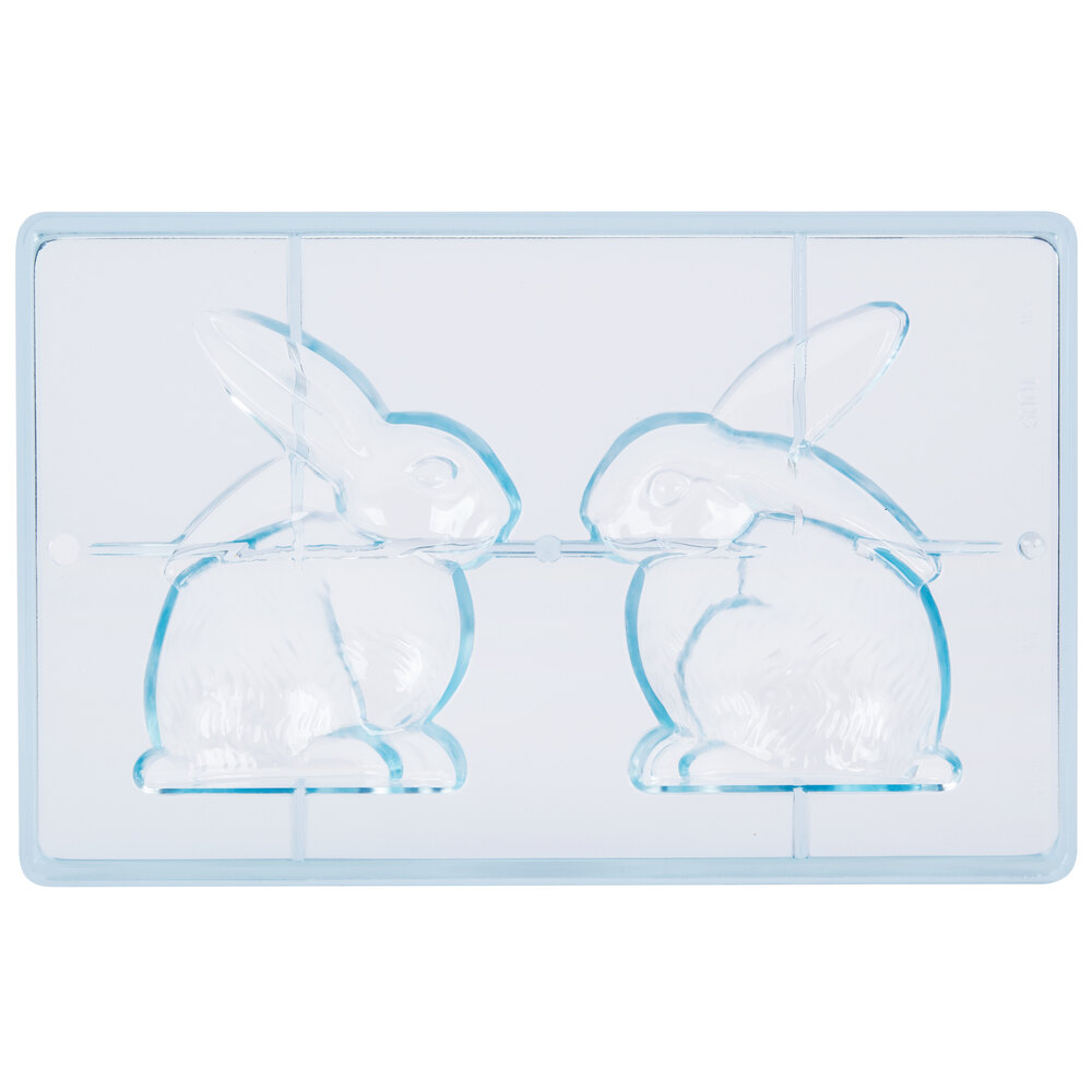 Matfer Bourgeat 382012 Polycarbonate 2 Compartment Rabbit Chocolate Mold