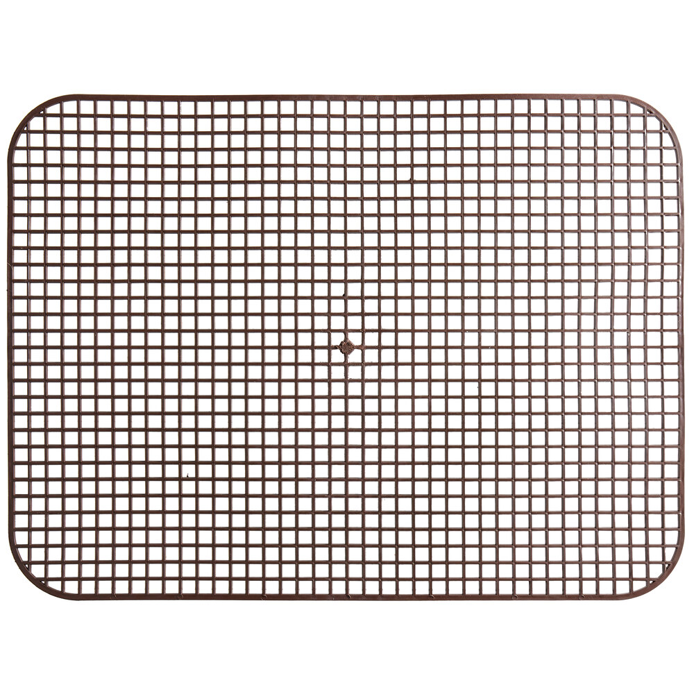 Vollrath 1612 Tray Mate 16" x 12 1/2" Chocolate Rectangular Anti-Skid Mat