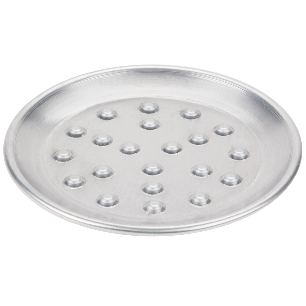 American Metalcraft NHACTP11 11" Heavy Weight Aluminum Coupe Pizza Pan with Nibs