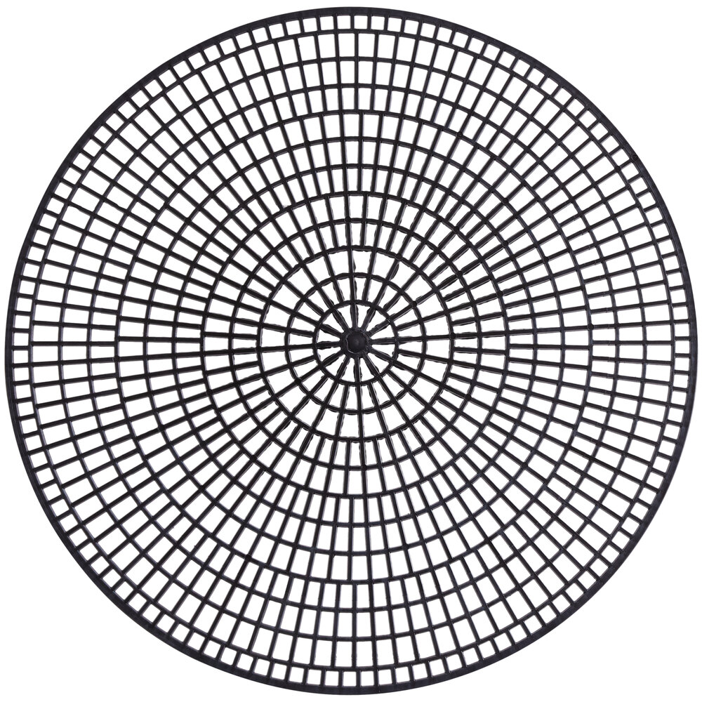 Vollrath 1420-06 Tray Mate 12 1/2" Black Round Anti-Skid Mat