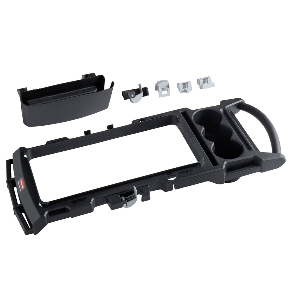 Rubbermaid® 2032940 Slim Jim Black Rectangular Rim Caddy For 16 and 23 Gallon Containers