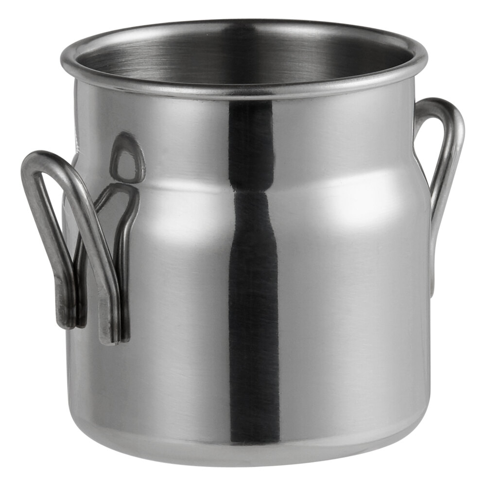 Vollrath 59763 3.1 oz. Mini Milk Can Stainless Steel Creamer