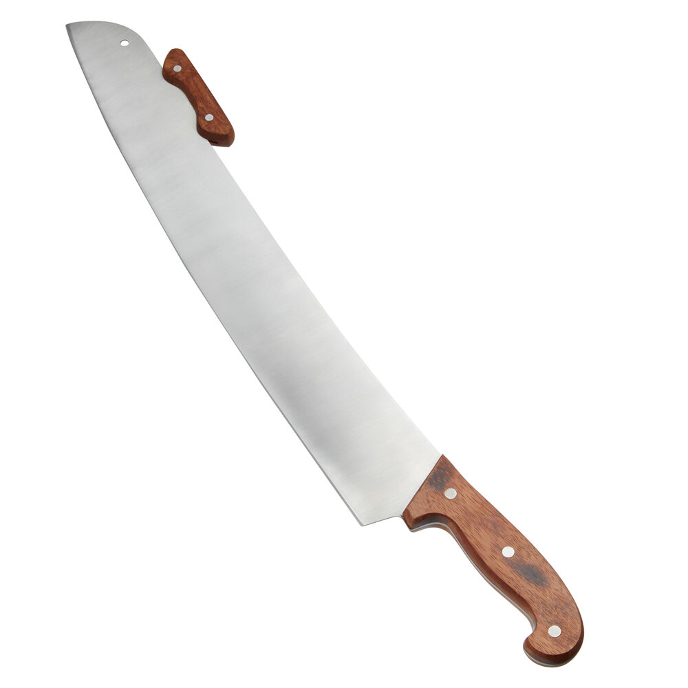 American Metalcraft PWK19 18" Double Wood Handle Pizza Knife