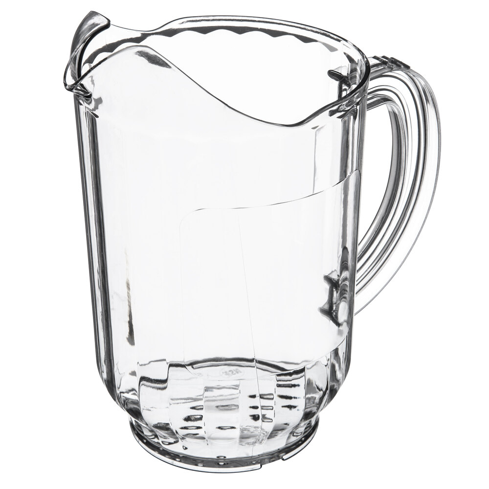 Carlisle 554707 Versapour 60 oz. Clear SAN Plastic Pitcher with Window