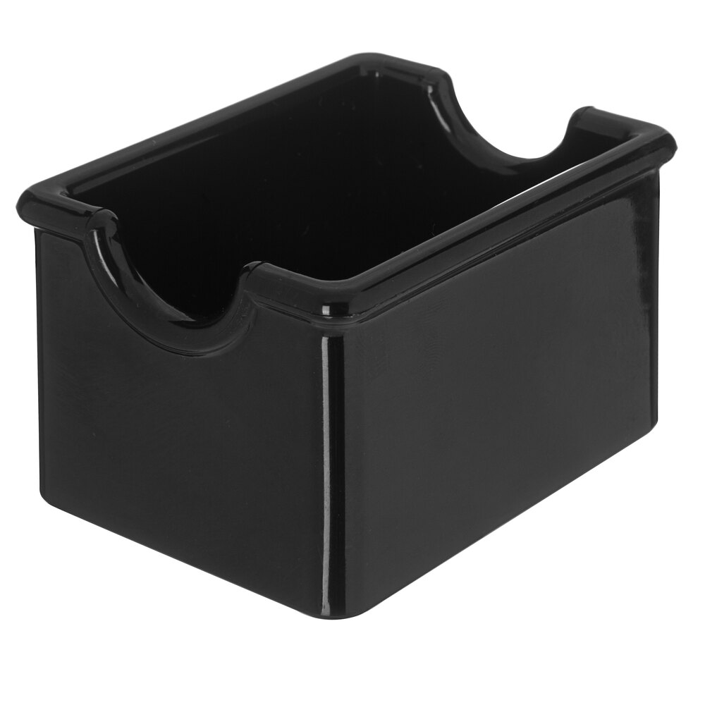 Carlisle Black SAN Plastic Sugar Caddy - 24/Case