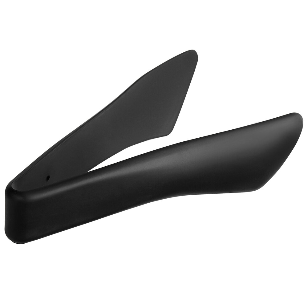 Tablecraft 39100 7" Black Silicone-Coated Stainless Steel Tongs