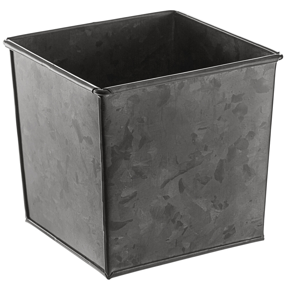 American Metalcraft BEVDG6 1/6 Size Onyx Galvanized Metal Rectangular Beverage Tub