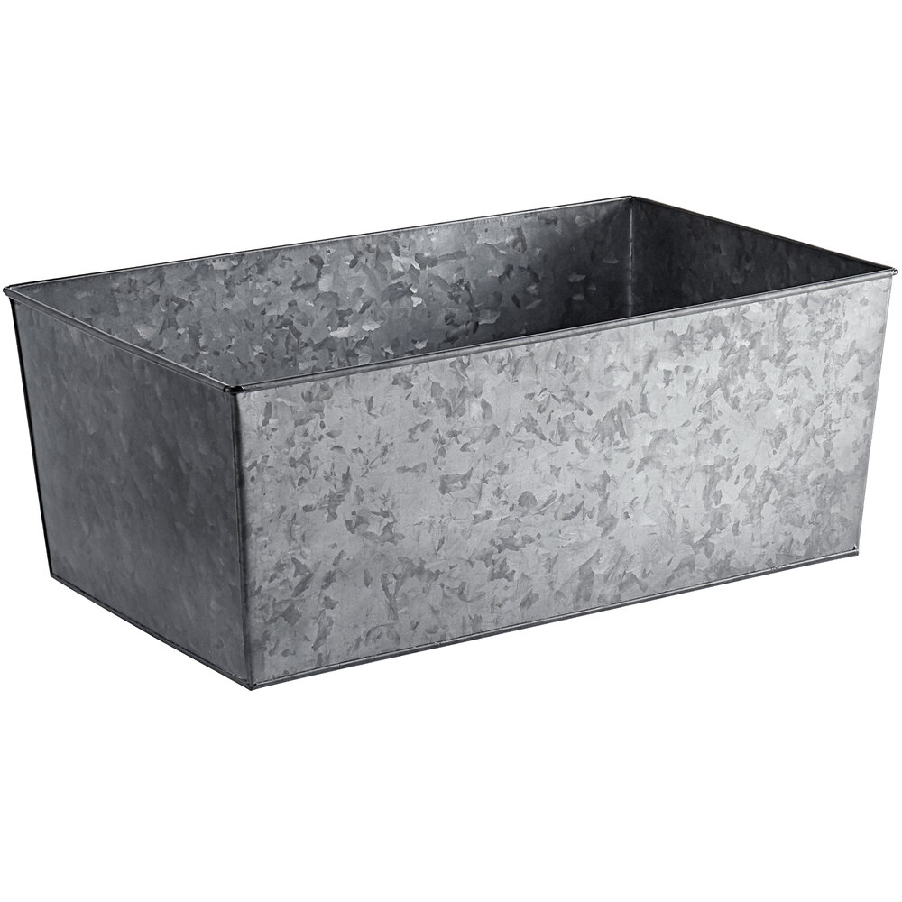 American Metalcraft BEVDG20 Full Size Onyx Galvanized Metal Rectangular Beverage Tub