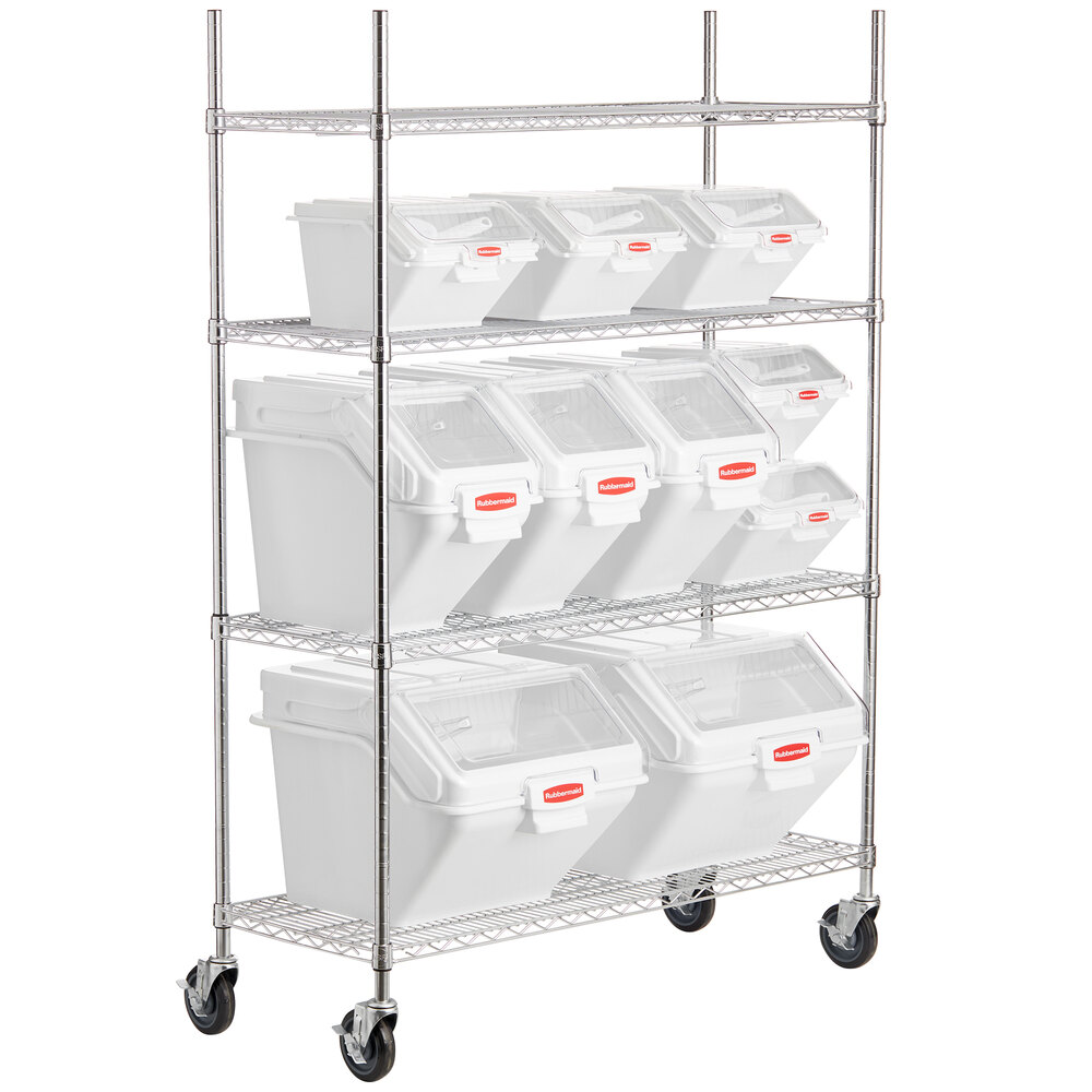 Rubbermaid® 18" x 48" Ingredient Bin Shelving Kit with 10 Shelf Ingredient Bins