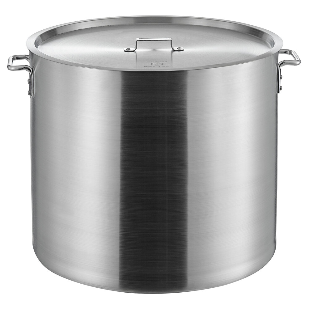 Choice 120 Qt. Heavy Weight Aluminum Stock Pot with Cover