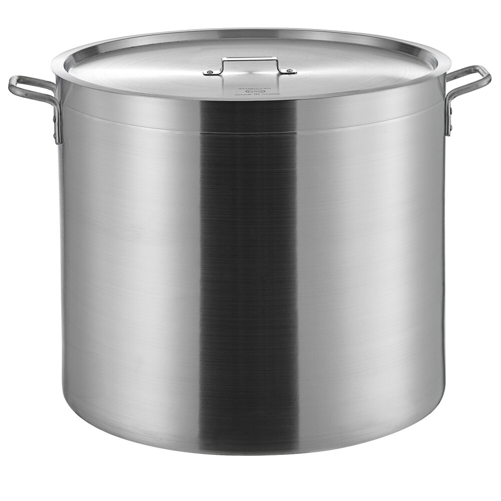 Choice 140 Qt. Heavy Weight Aluminum Stock Pot with Cover