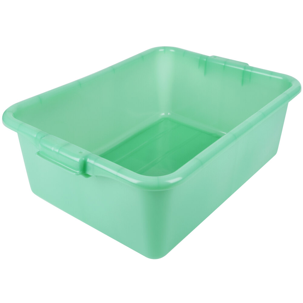 Vollrath 1527B-C19 Traex® Color-Mate™ Green 20" x 15" x 7" Bus Tub / Food Storage Box - Bulk