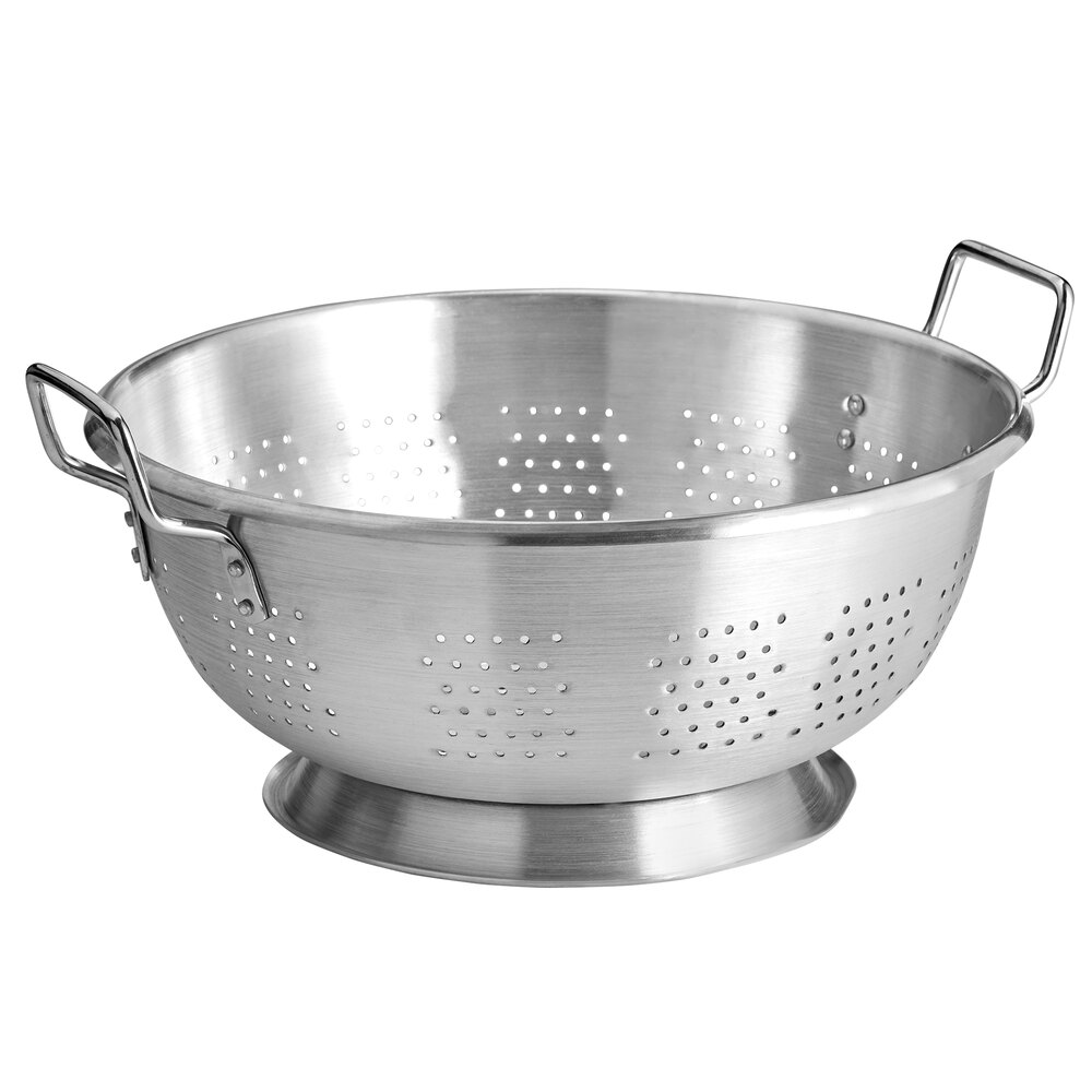 Carlisle 60280 Signature Select Dura-Ware 16 Qt. Aluminum Colander with Handles
