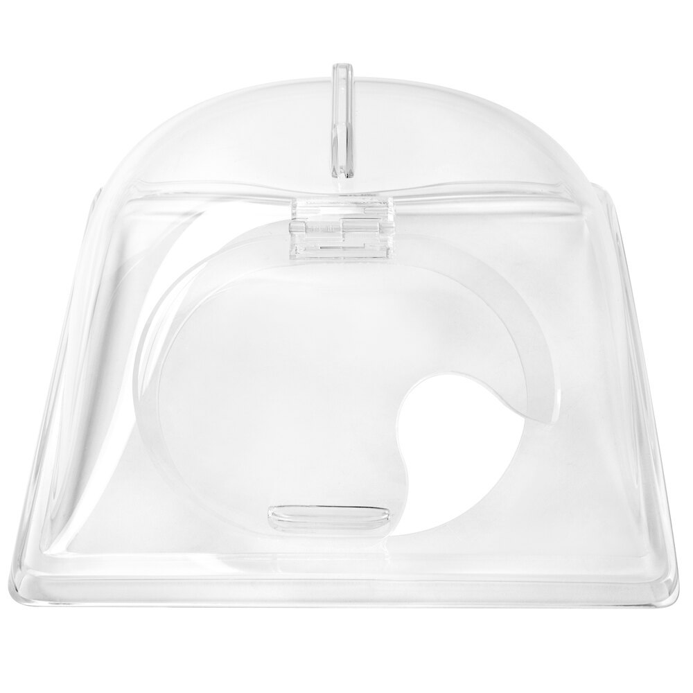 Delfin from Steelite International DFDRC1210ESS00 12" x 10" x 7" Clear Rectangular End Cut Hinged Acrylic Display Dome Cover