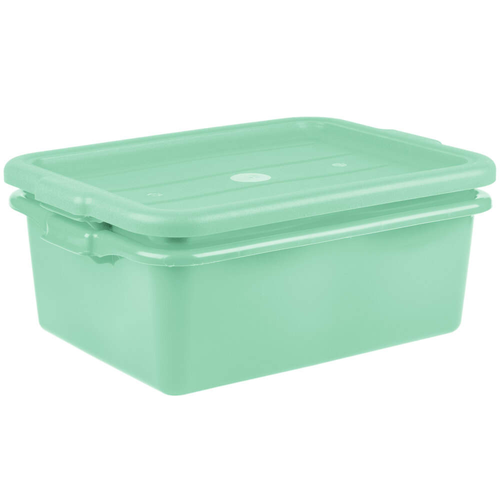 Vollrath 1507-C19 20" x 15" x 7" Traex® Color-Mate™ Green Polypropylene Food Storage Combo Set with Standard Lid