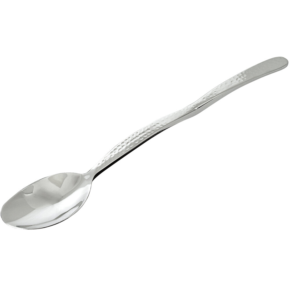 GET BSPD-03 13" Solid Stainless Steel Serving Spoon with Hammered Finish