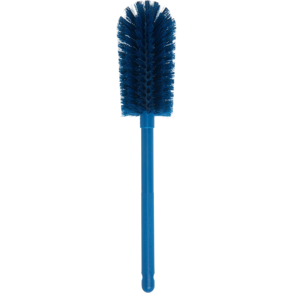 Carlisle Sparta 16" Blue Carafe and Server / Bottle Cleaning Brush - 3 1/4" Bristle Diameter 40001EC14