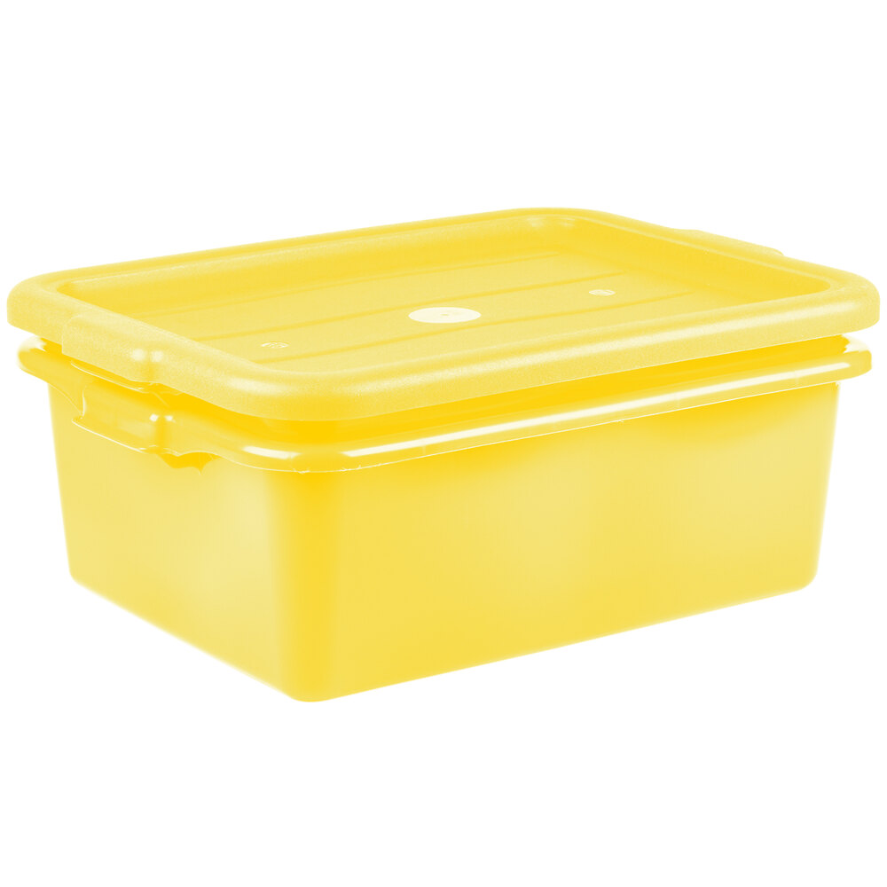 Vollrath 1507-C08 20" x 15" x 7" Traex® Color-Mate™ Yellow Polypropylene Food Storage Combo Set with Standard Lid