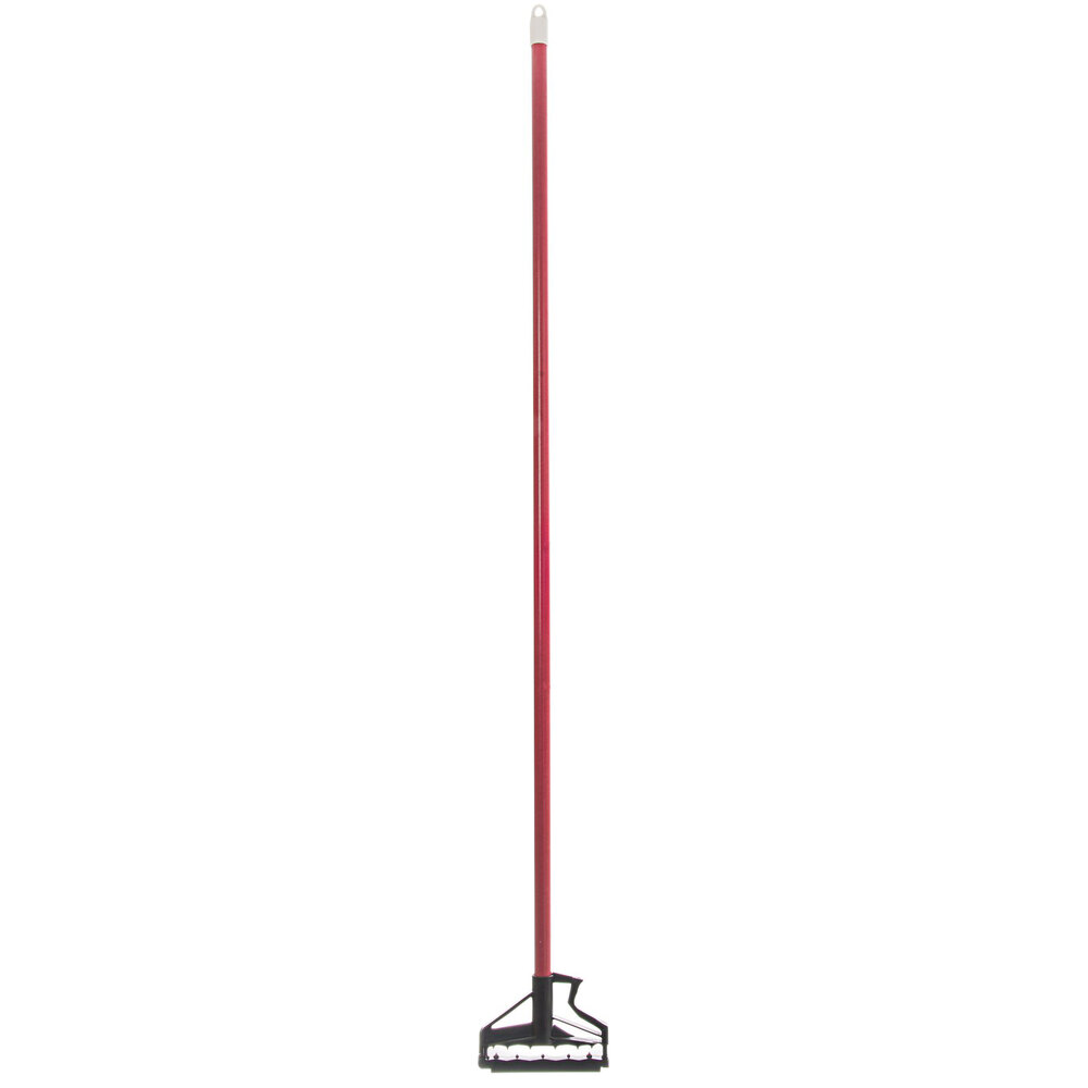 Carlisle Sparta 4166405 60" Red Fiberglass Quik-Release Mop Handle with Plastic Head