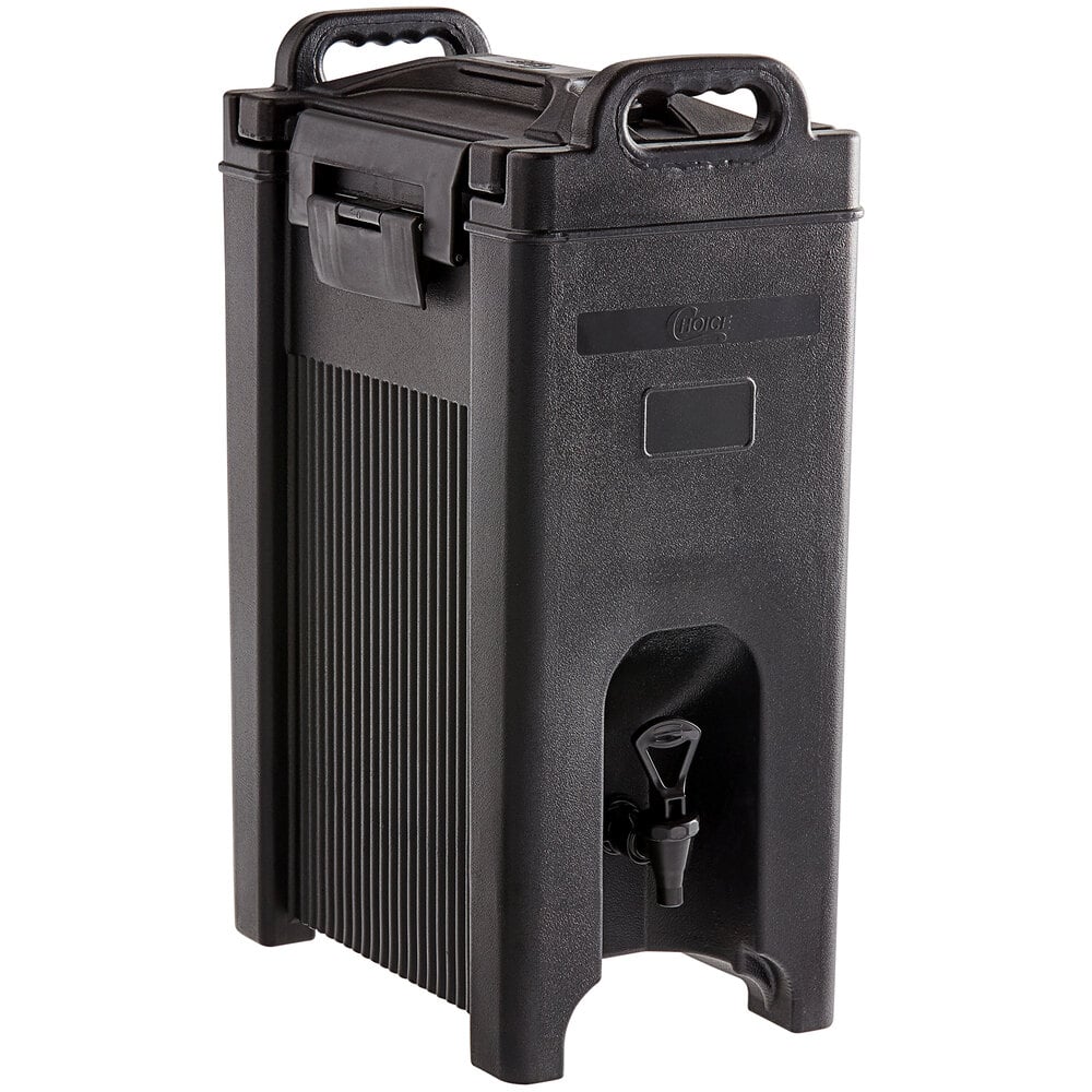 Choice 5 Gallon Black Insulated Beverage Dispenser