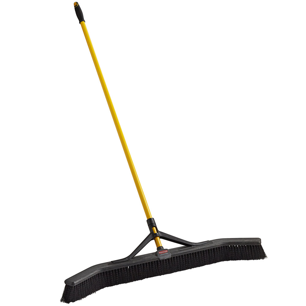 Rubbermaid® 2018728 Maximizer 36" Plastic Push Broom with Polypropylene Bristles and 55" Steel Handle