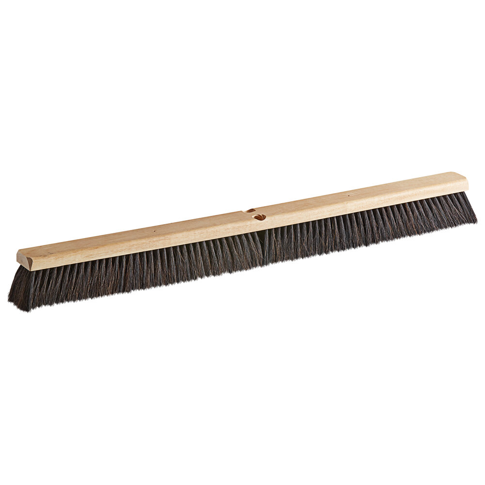 Carlisle 4504303 Flo-Pac 36" Hardwood Push Broom Head with Horsehair / Tampico Bristle Blend