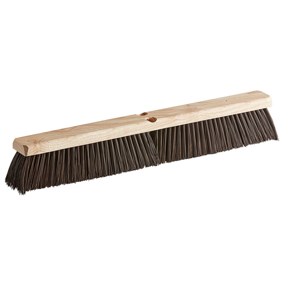 Carlisle 36622403 Flo-Pac 24" Hardwood Push Broom Head with Polypropylene Bristle Blend
