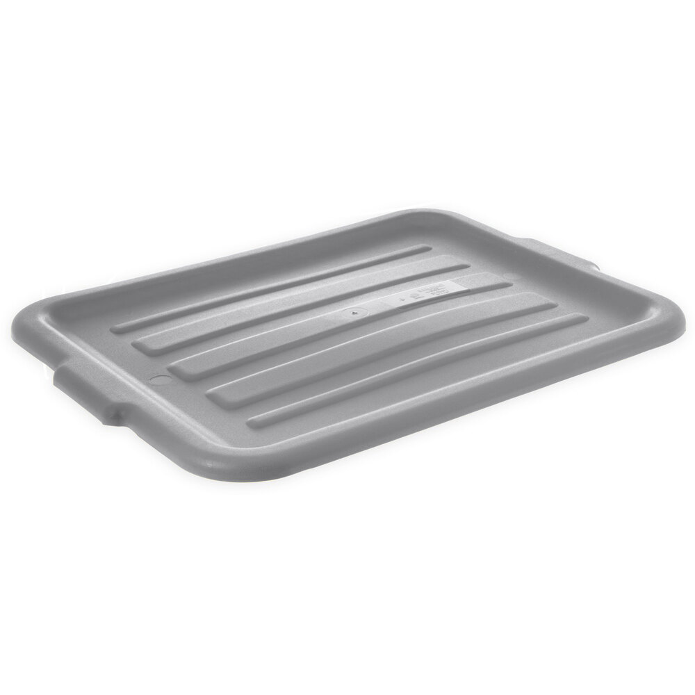 Carlisle N4401223 Comfort Curve 20" x 15" Gray Polypropylene NSF Bus Tub Lid
