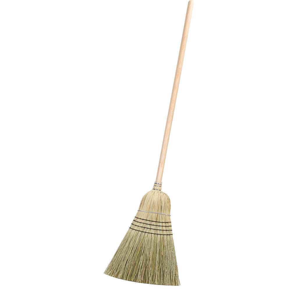 Carlisle 4135467 4-Stitch Heavy-Duty Warehouse Corn Broom with 43" Handle