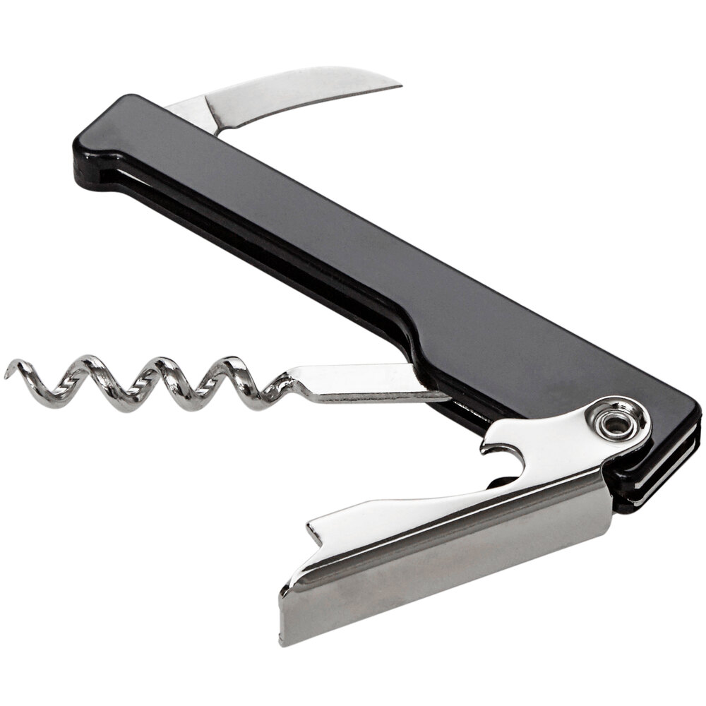 American Metalcraft WCSB415 Black Plastic Waiter's Corkscrew