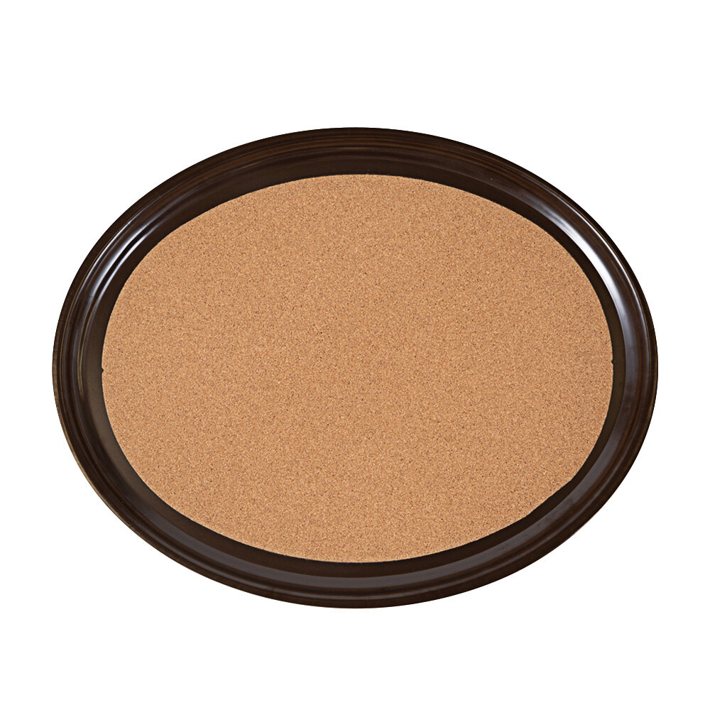 Vollrath 86334 23" x 28" Oval Cork-Lined Laminated Serving Tray