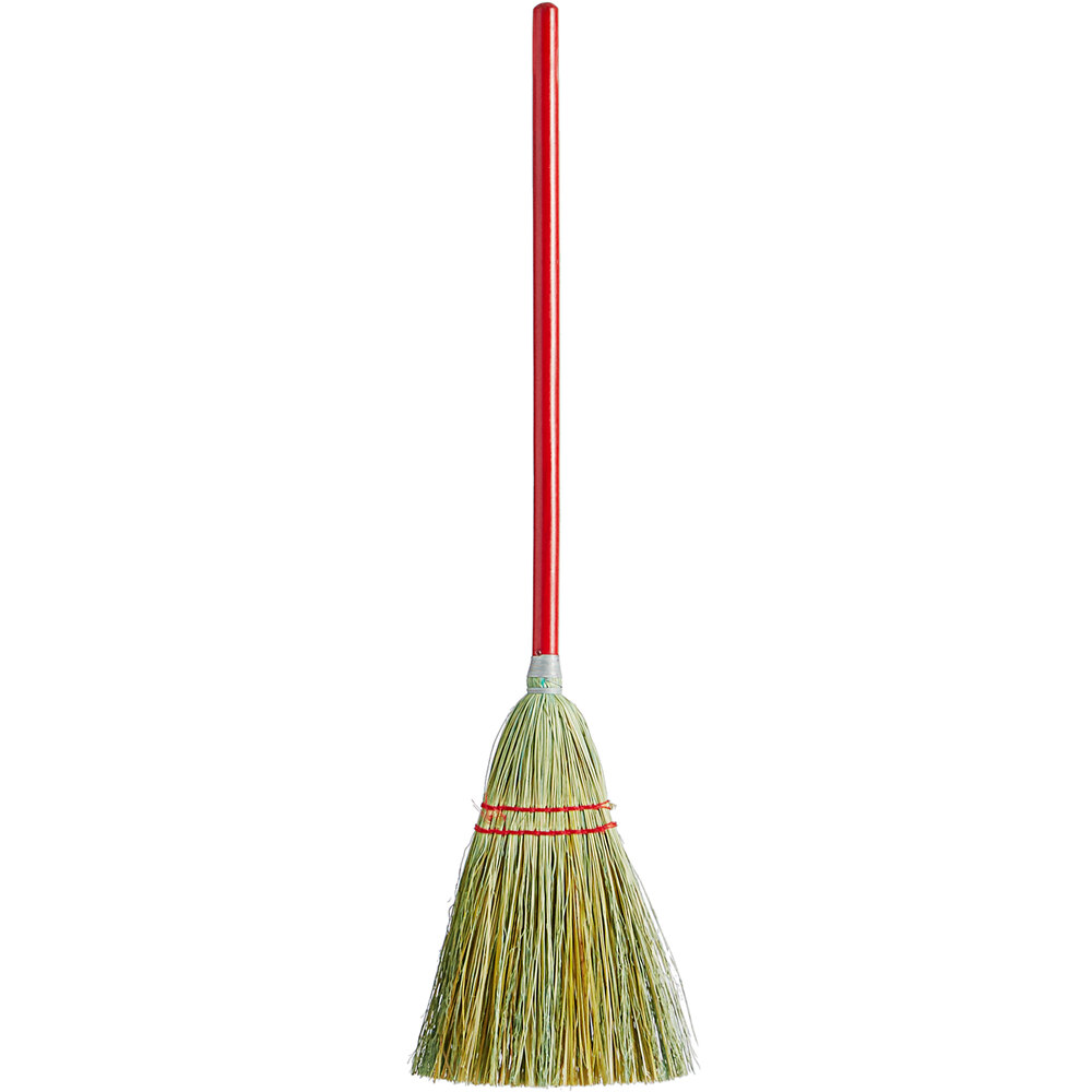 Carlisle 368100 2-Stitch Lobby Corn Broom with 21" Handle
