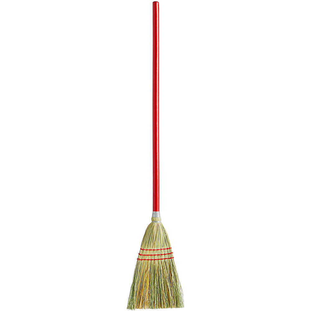 Carlisle 368200 3-Stitch Lobby Corn Broom with 27" Handle