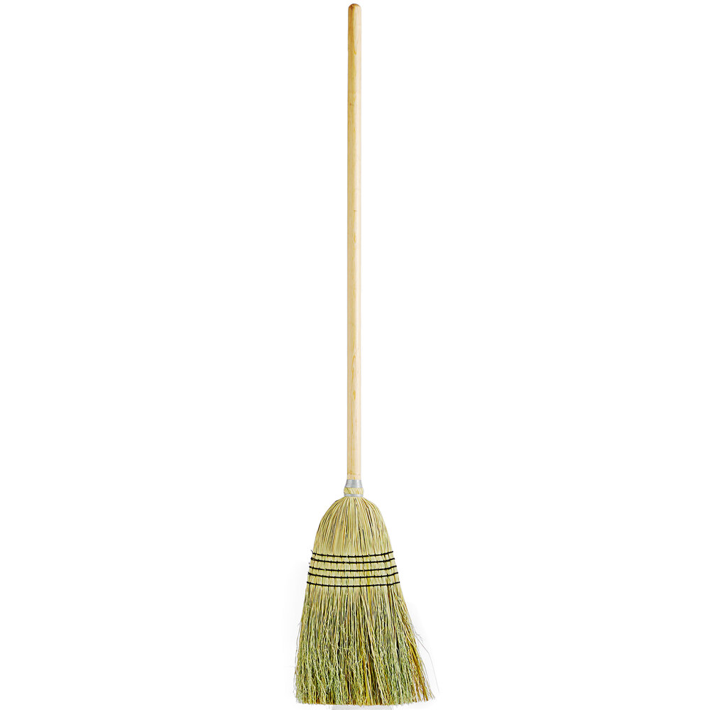 Carlisle 4135067 5-Stitch Janitor Corn Broom with 43" Handle