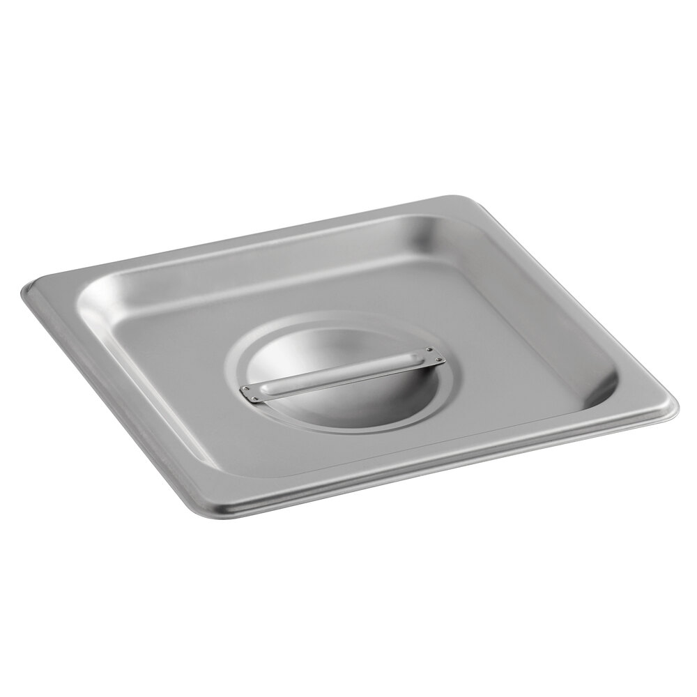 Carlisle 607160C DuraPan 1/6 Size Solid Stainless Steel Steam Table / Hotel Pan Cover - 24 Gauge