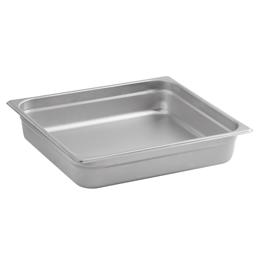 Carlisle 607232 DuraPan 2/3 Size 2 1/2" Deep Anti-Jam Stainless Steel Steam Table / Hotel Pan - 24 Gauge