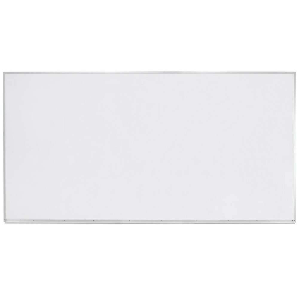 Aarco APS4896 96" x 48" White Syncoat Magnetic Marker Board with Aluminum Frame