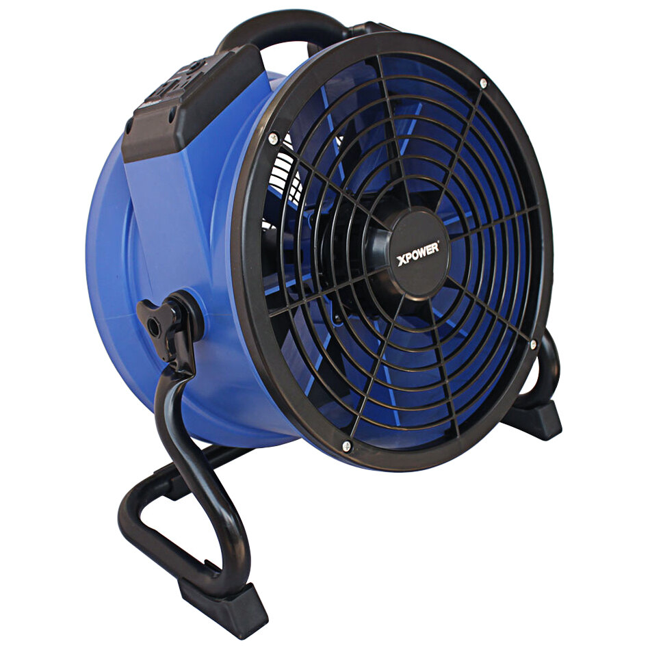 XPOWER X-35AR Variable Speed High Temperature Industrial Axial Fan with Sealed Motor and GFCI Power Outlets - 1/4 hp