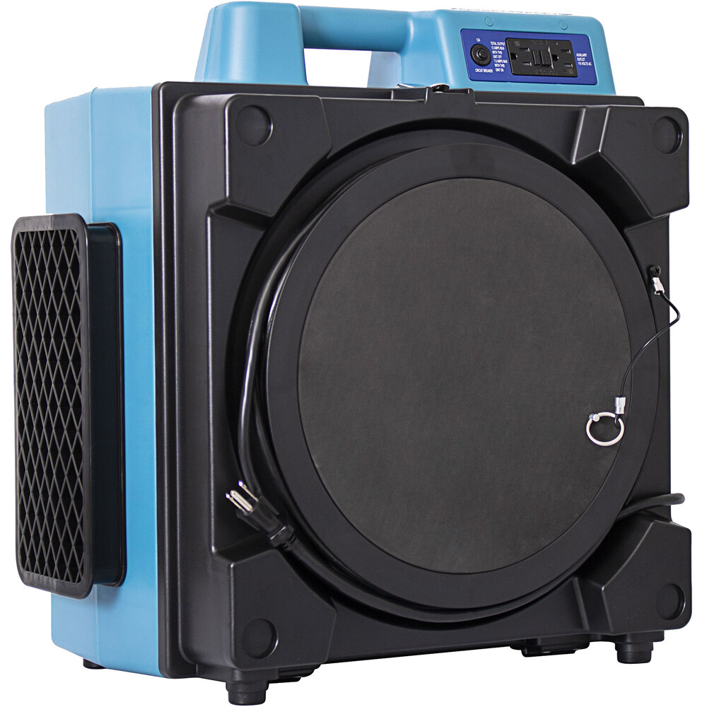 XPOWER X-4700AM Professional 3-Stage Variable Speed HEPA Air Scrubber with GFCI Power Outlets and Hour Meter - 2/3 hp