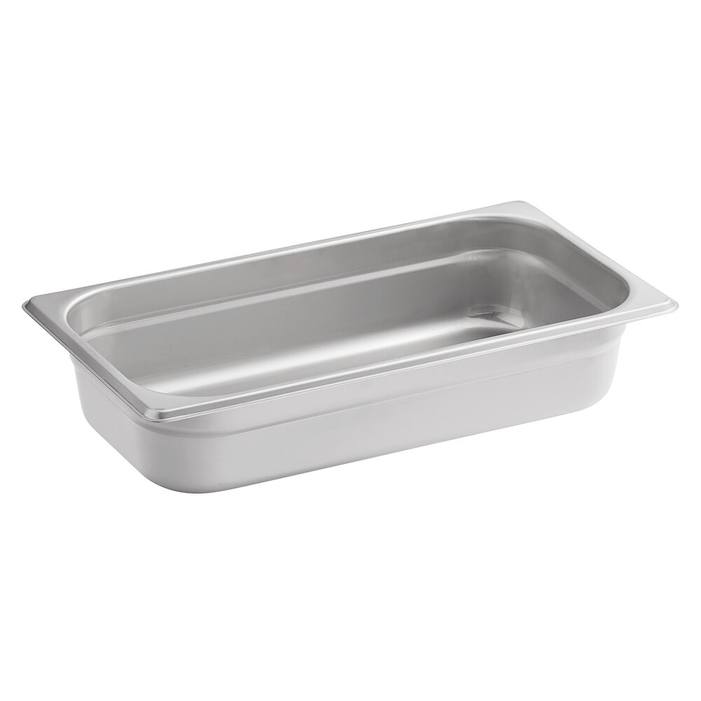 Carlisle 607132 DuraPan 1/3 Size 2 1/2" Deep Anti-Jam Stainless Steel Steam Table / Hotel Pan - 24 Gauge