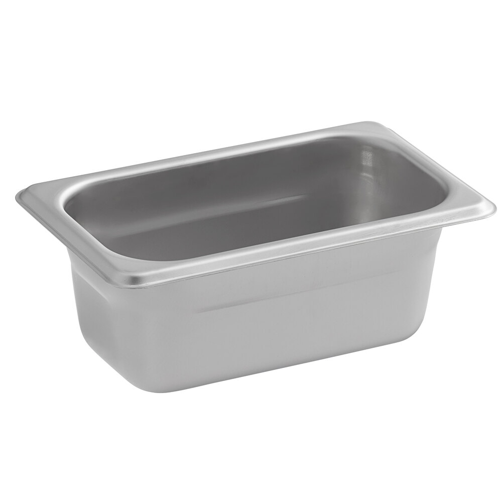 Carlisle 607192 DuraPan 1/9 Size 2 1/2" Deep Anti-Jam Stainless Steel Steam Table / Hotel Pan - 24 Gauge