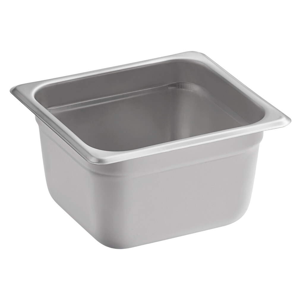 Carlisle 607164 DuraPan 1/6 Size 4" Deep Anti-Jam Stainless Steel Steam Table / Hotel Pan - 24 Gauge