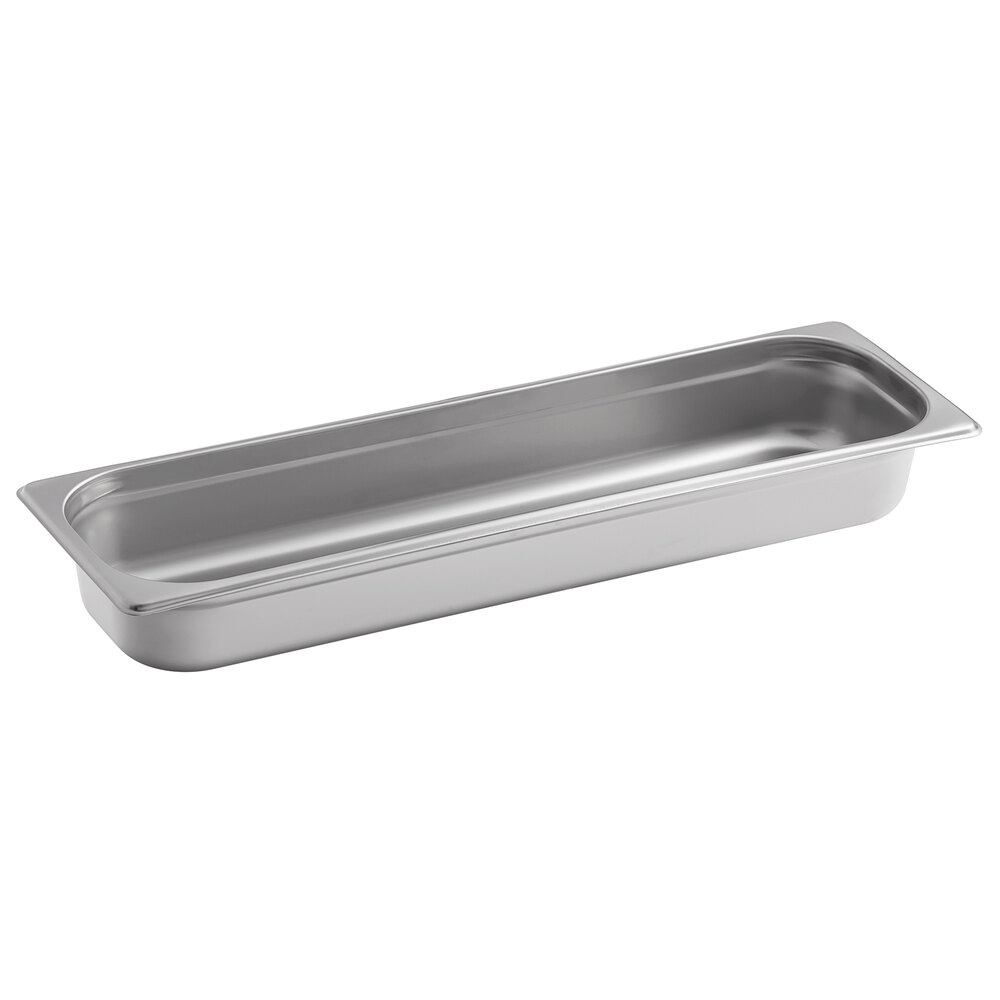 Carlisle 60700HL2 DuraPan 1/2 Size 2 1/2" Deep Long Anti-Jam Stainless Steel Steam Table / Hotel Pan - 24 Gauge