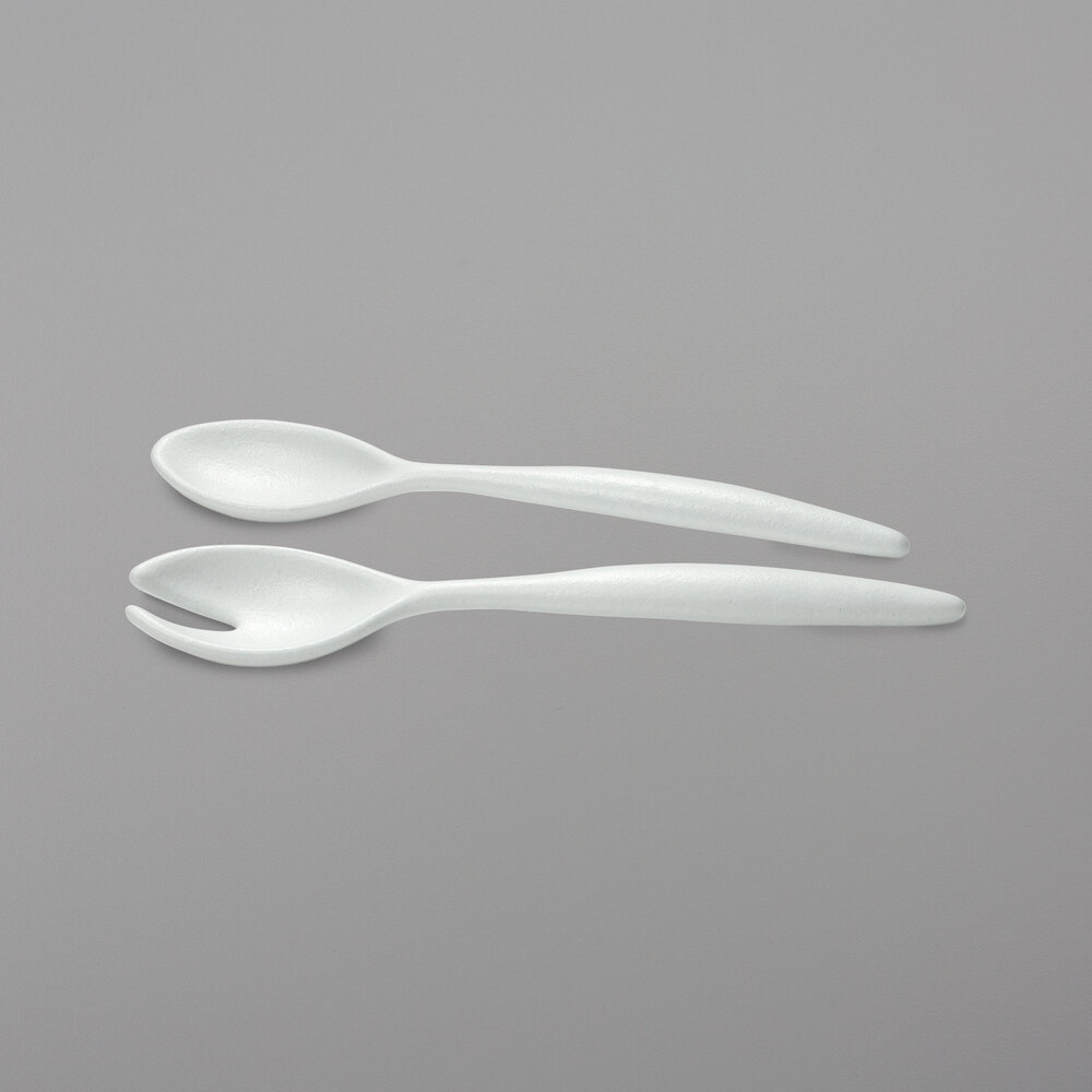 G.E.T. Enterprises SS24WW Bugambilia 13 3/8" Miami Resin-Coated Aluminum Salad Servers Set