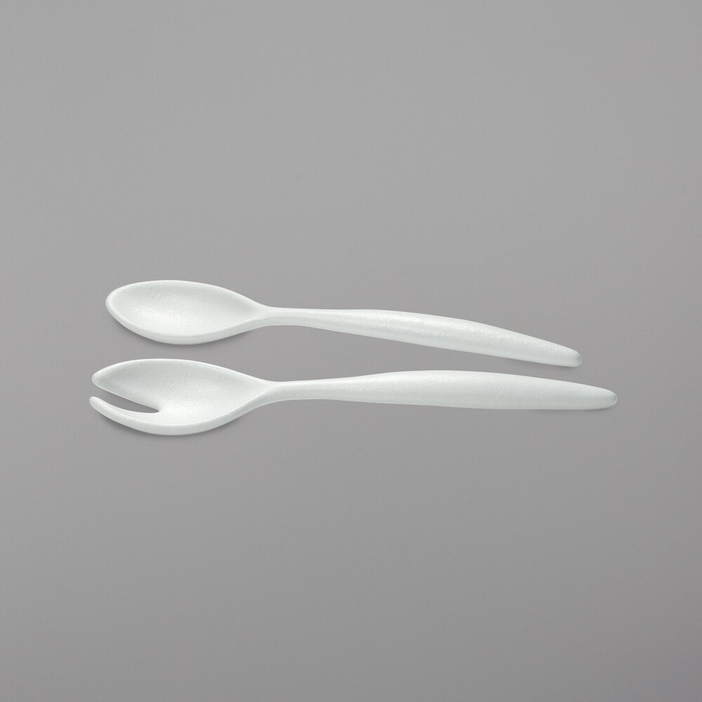 G.E.T. Enterprises SS25WW Bugambilia 14 3/16" Miami Resin-Coated Aluminum Salad Servers Set