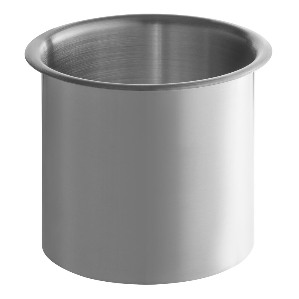 Lavex 6 5/8" x 5 1/4" Round Stainless Steel In-Counter Trash Chute with Satin Finish