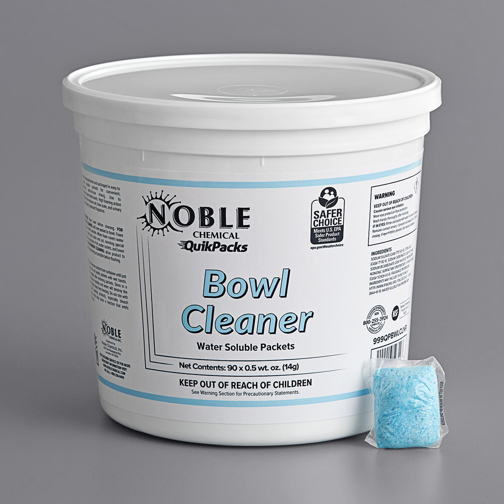 Noble QuikPacks 0.5 oz. Concentrated Bowl Cleaner Packs 90 Count Tub