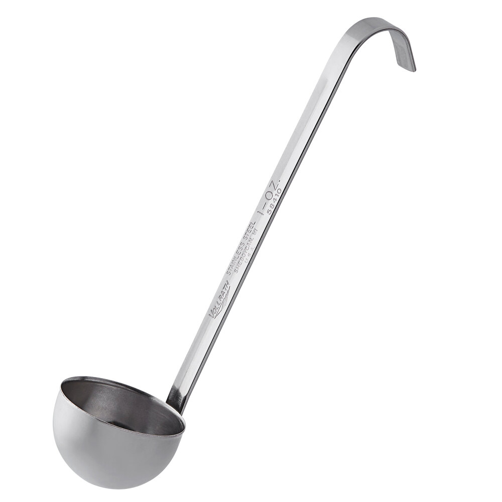 Vollrath 58410 1 oz. Two-Piece Stainless Steel Ladle with 6 7/8" Handle